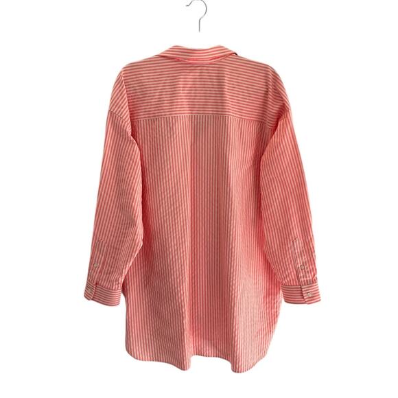 Frank & Eileen Mackenzie Button-Up Italian Oxford Neon Stripe Shirt One Size OS - Picture 8 of 15